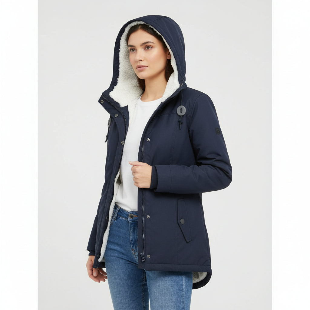 Long Waterproof Winter Coat with Hood For Women's-Bon Voyage Vintage