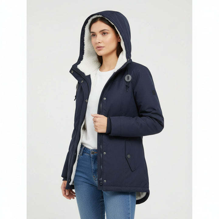 Long Waterproof Winter Coat with Hood For Women's-Bon Voyage Vintage