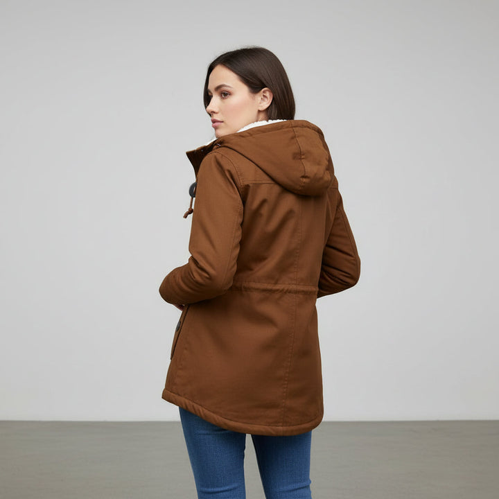 Long Waterproof Winter Coat with Hood For Women's-Bon Voyage Vintage