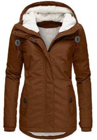 Long Waterproof Winter Coat with Hood For Women's-Bon Voyage Vintage