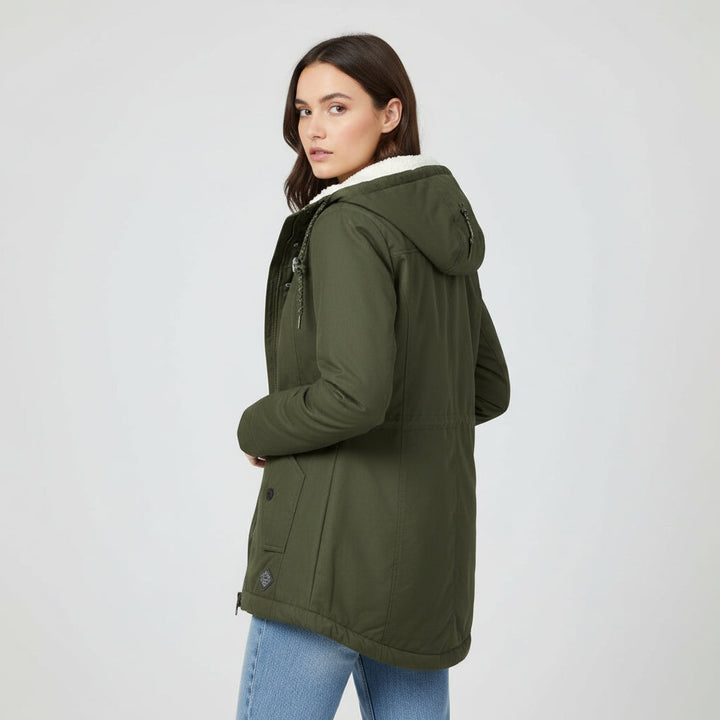 Long Waterproof Winter Coat with Hood For Women's-Bon Voyage Vintage