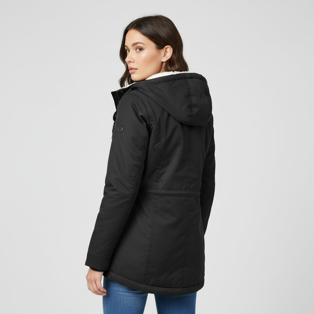 Long Waterproof Winter Coat with Hood For Women's-Bon Voyage Vintage