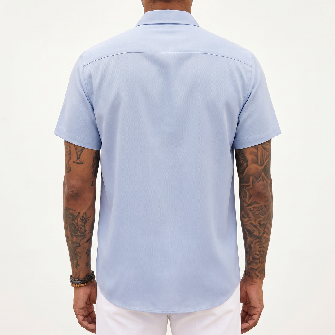 Loose-fitting Solid-color Linen Shirt For Men-Bon Voyage Vintage