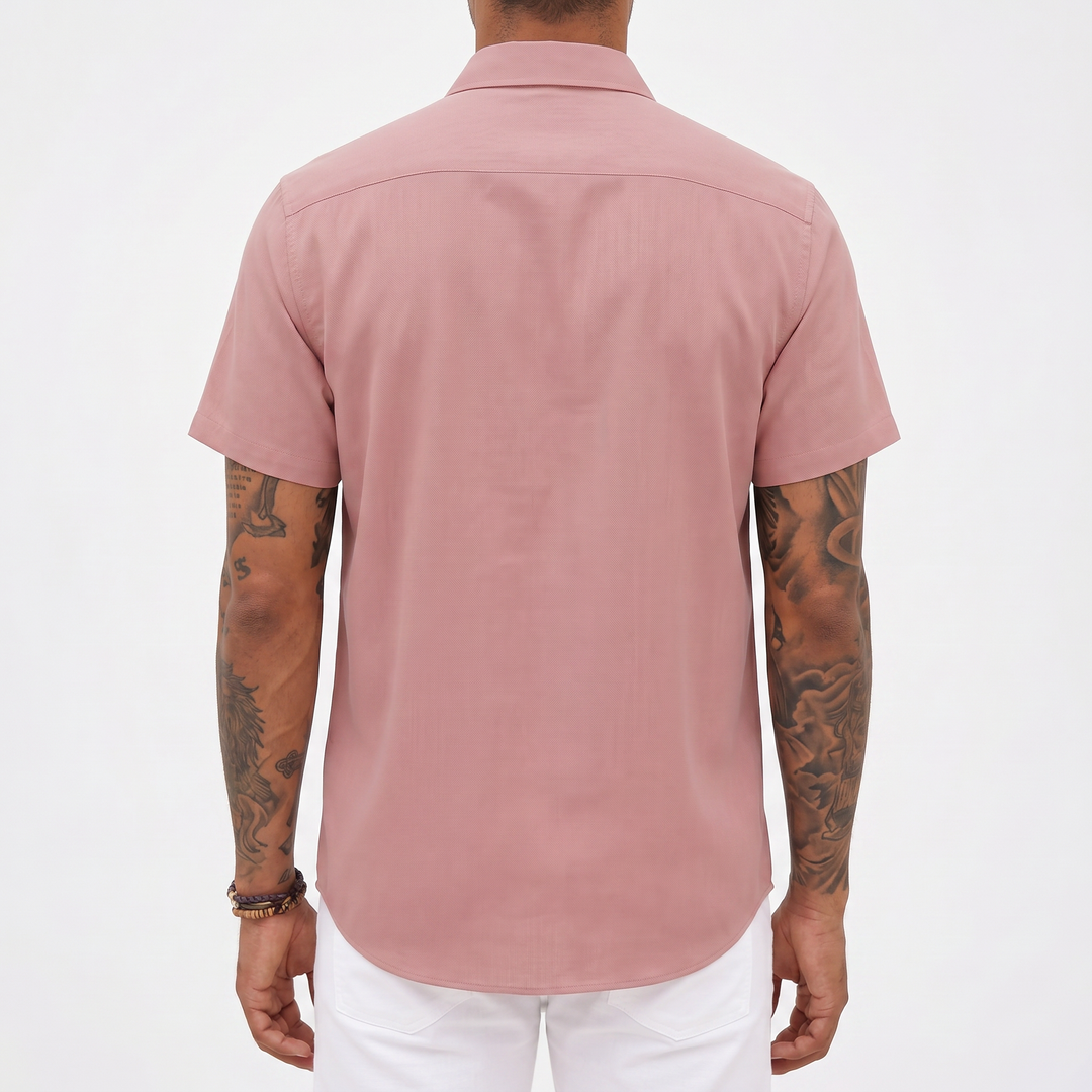 Loose-fitting Solid-color Linen Shirt For Men-Bon Voyage Vintage