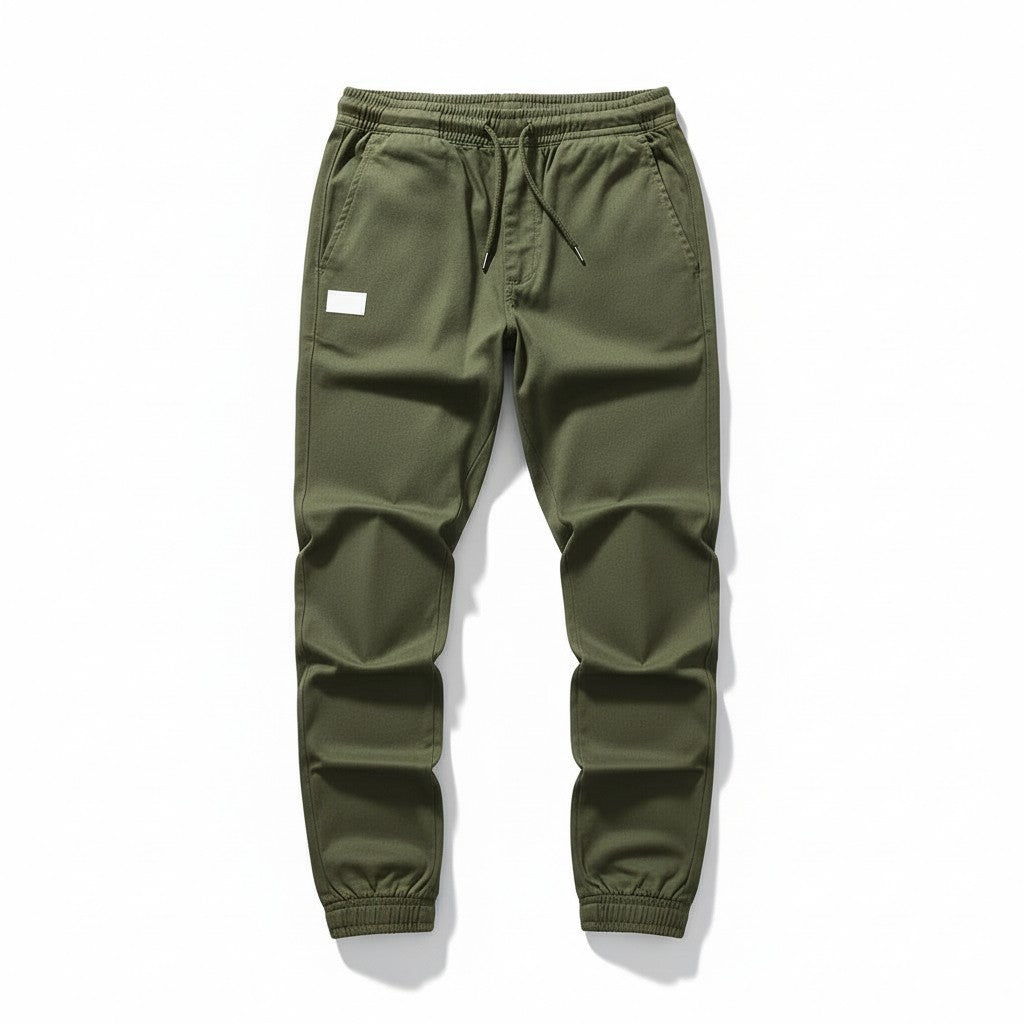 Men’s Autumn Polyester Pants Slim Fit Casual Fall Trousers-Bon Voyage Vintage