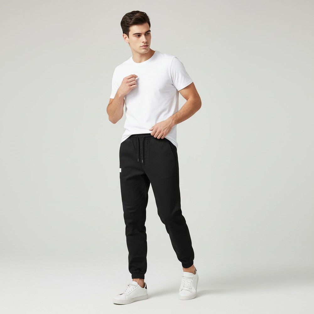 Men’s Autumn Polyester Pants Slim Fit Casual Fall Trousers-Bon Voyage Vintage