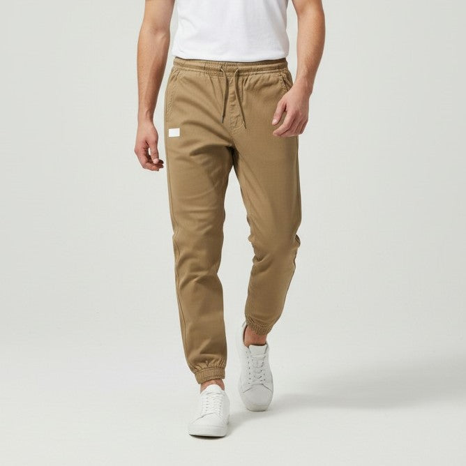Men’s Autumn Polyester Pants Slim Fit Casual Fall Trousers-Bon Voyage Vintage