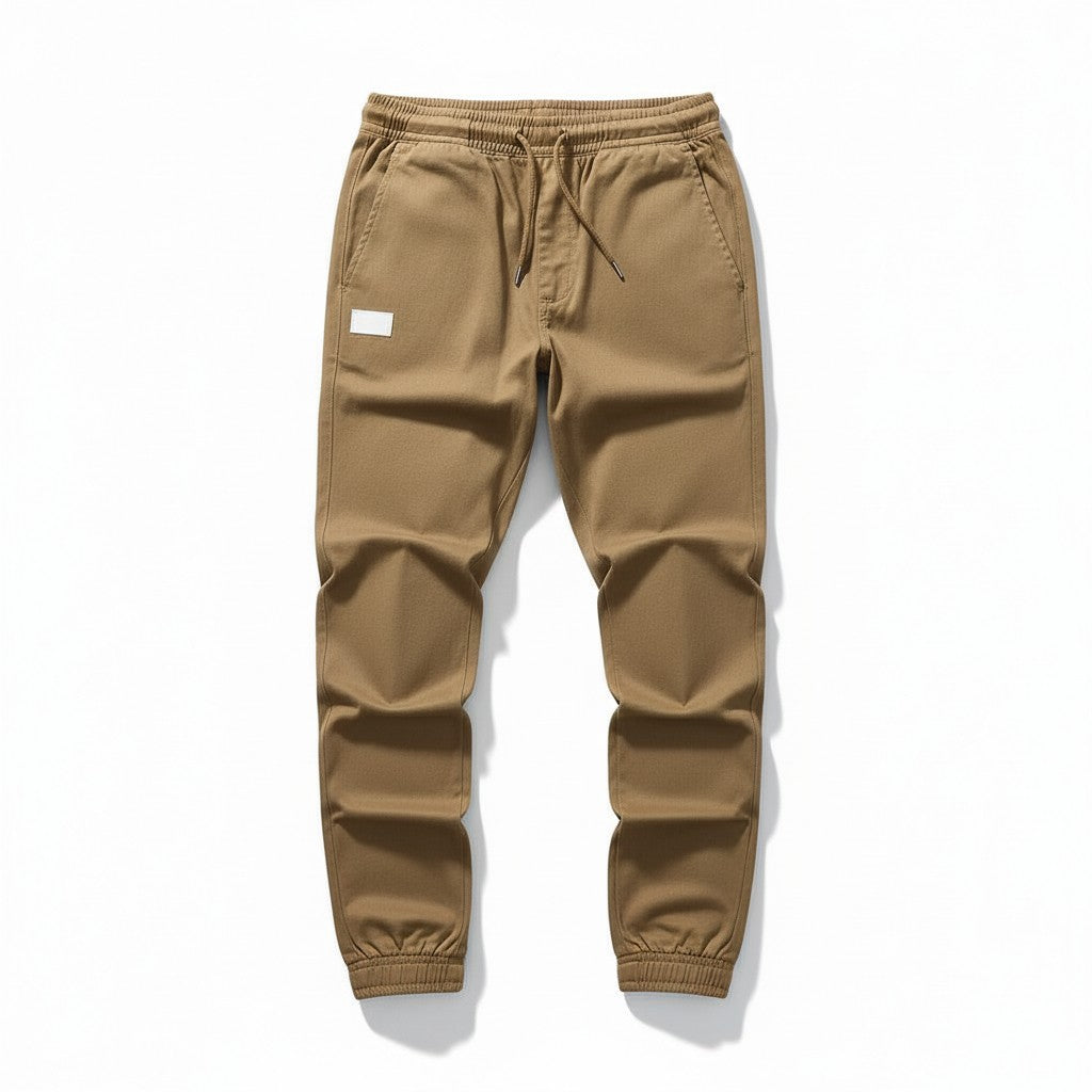 Men’s Autumn Polyester Pants Slim Fit Casual Fall Trousers-Bon Voyage Vintage