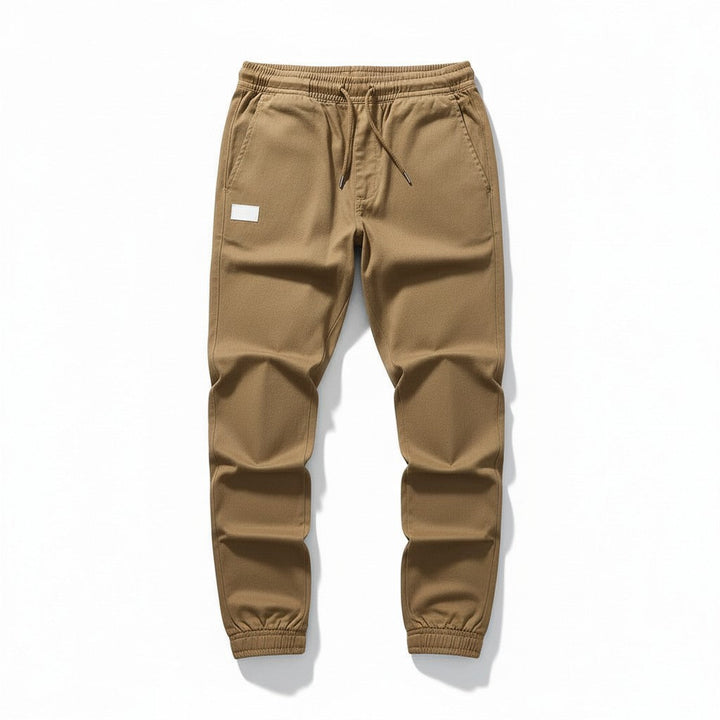 Men’s Autumn Polyester Pants Slim Fit Casual Fall Trousers-Bon Voyage Vintage