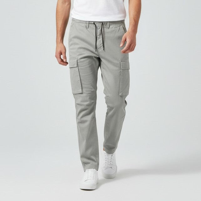 Men’s Cargo Pants Cotton Blend Relaxed Fit Multi-Pocket Trousers-Bon Voyage Vintage