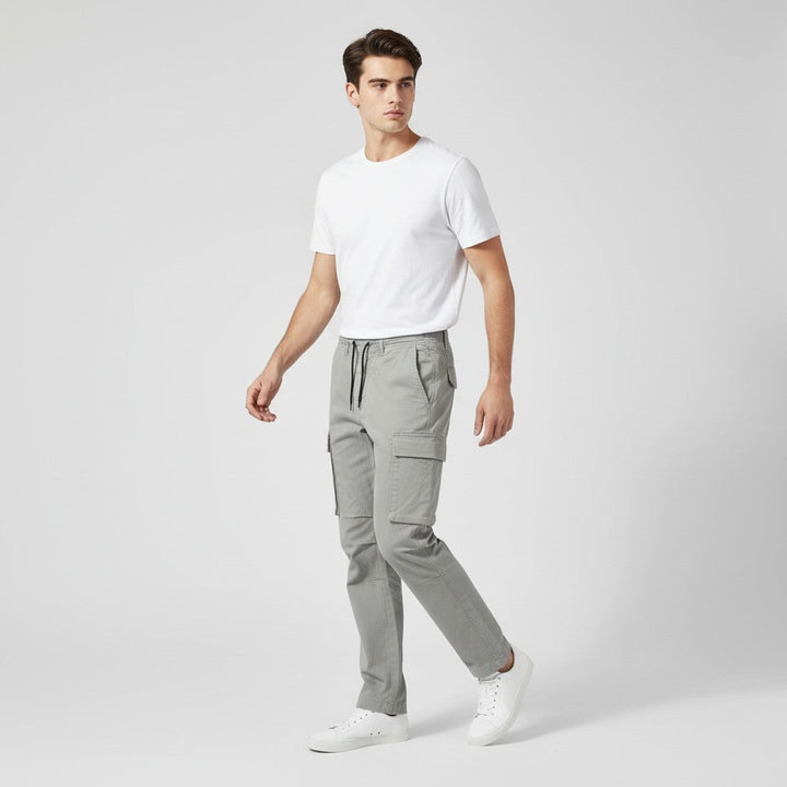 Men’s Cargo Pants Cotton Blend Relaxed Fit Multi-Pocket Trousers-Bon Voyage Vintage