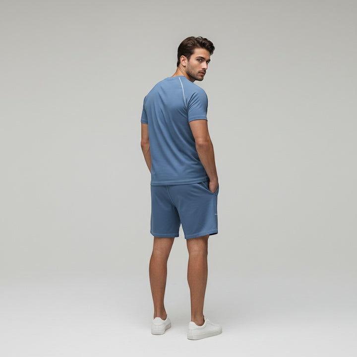 Men's Casual Minimalist Short Sleeve Shorts Suit-Bon Voyage Vintage