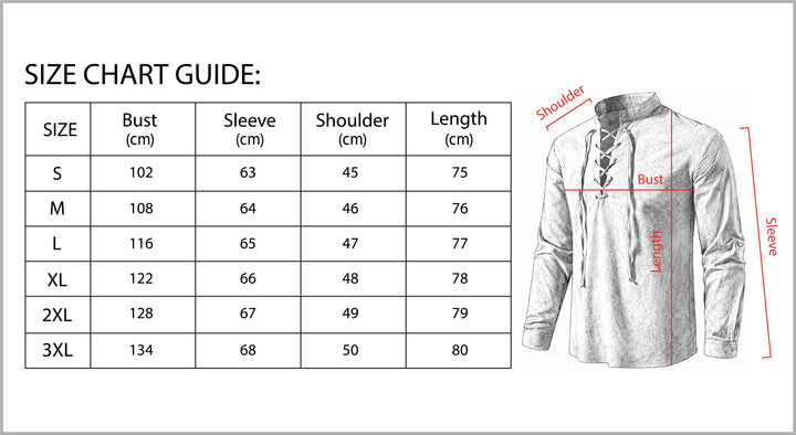 Men’s Elegant V-Neck Shirt Lace-Up Casual Fall Top-Bon Voyage Vintage