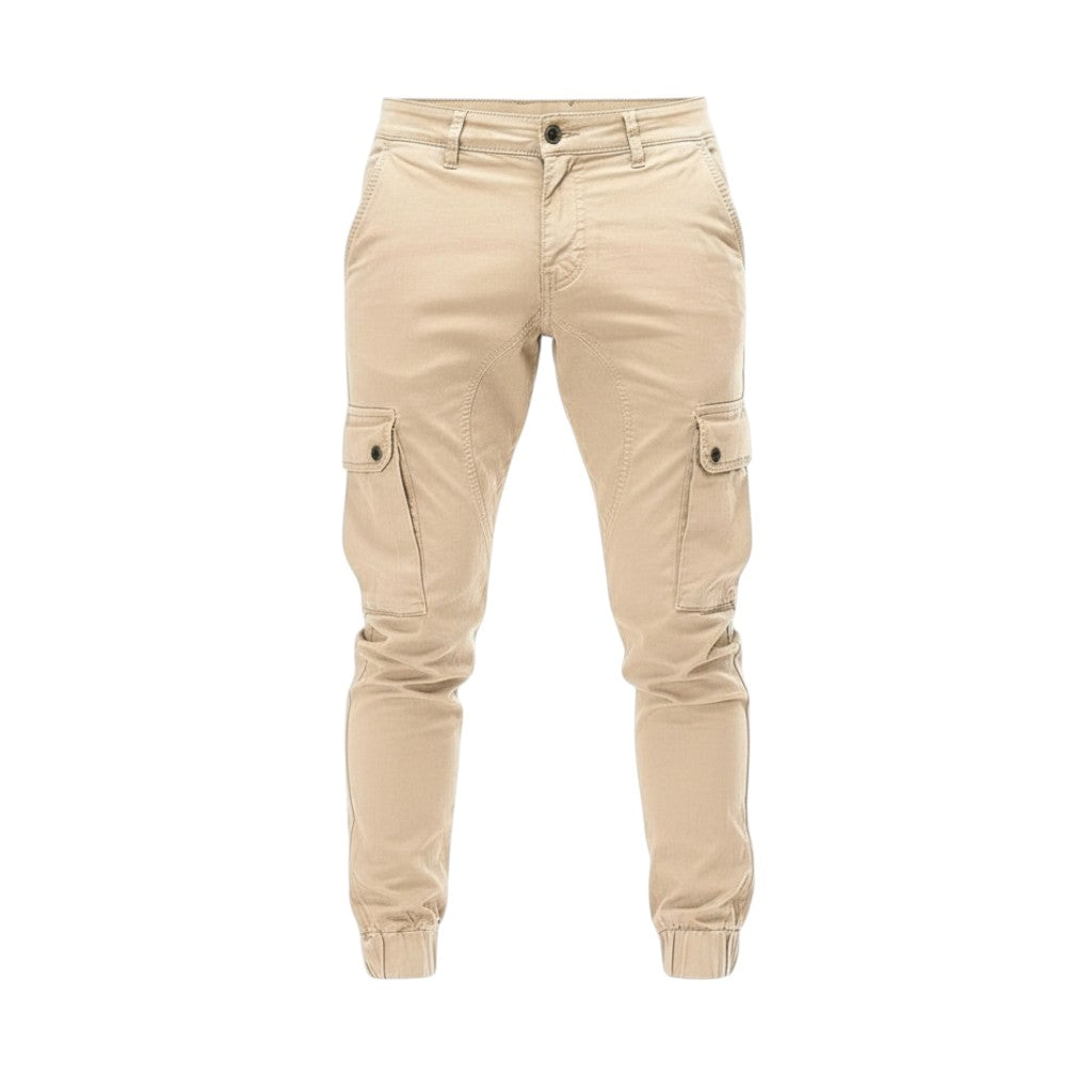 Men’s Fall Cargo Joggers Cotton Blend Relaxed Fit Pants-Bon Voyage Vintage