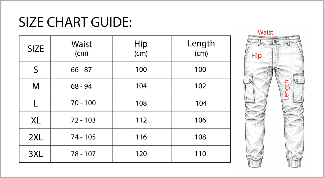 Men’s Fall Cargo Joggers Cotton Blend Relaxed Fit Pants-Bon Voyage Vintage