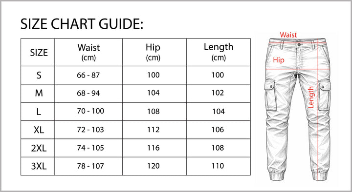 Men’s Fall Cargo Joggers Cotton Blend Relaxed Fit Pants-Bon Voyage Vintage