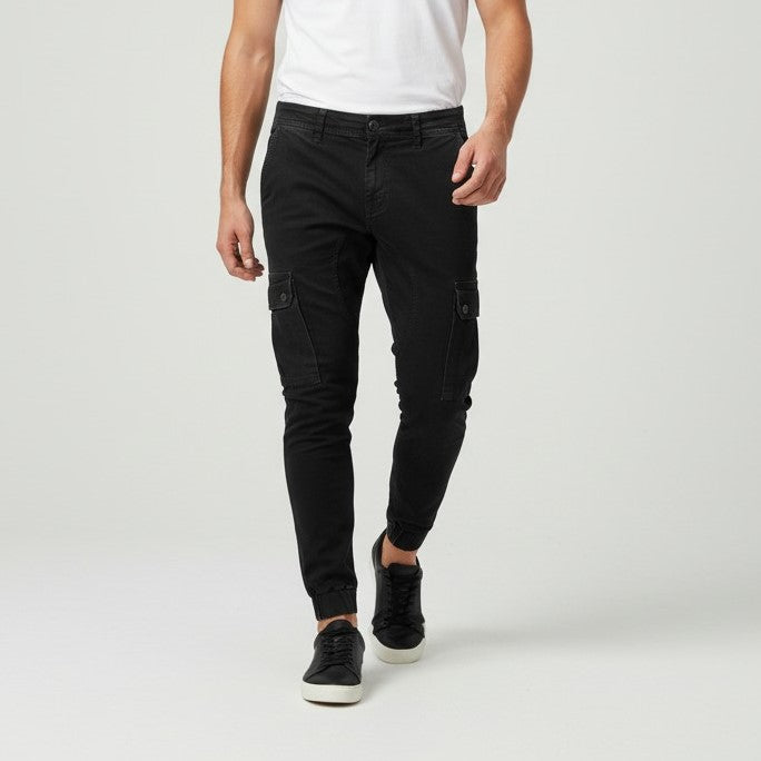 Men’s Fall Cargo Joggers Cotton Blend Relaxed Fit Pants-Bon Voyage Vintage