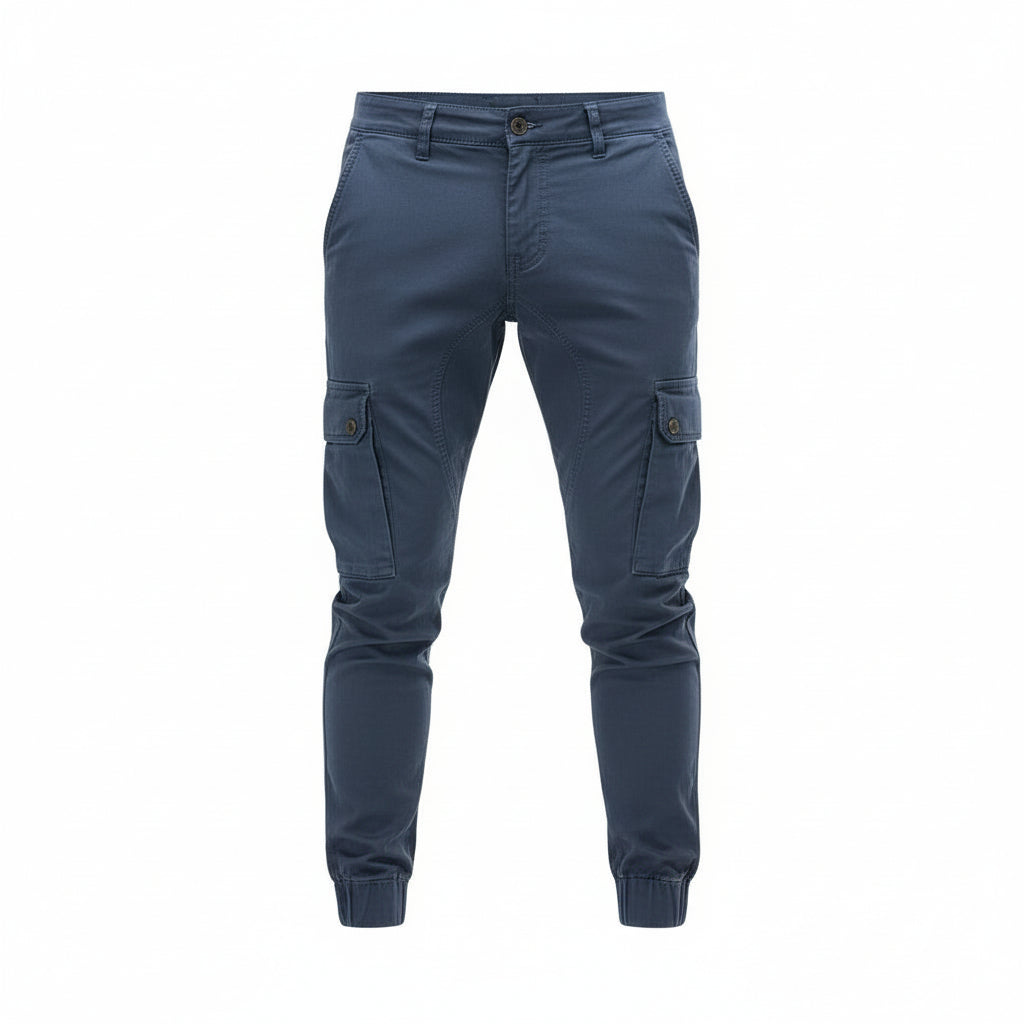 Men’s Fall Cargo Joggers Cotton Blend Relaxed Fit Pants-Bon Voyage Vintage