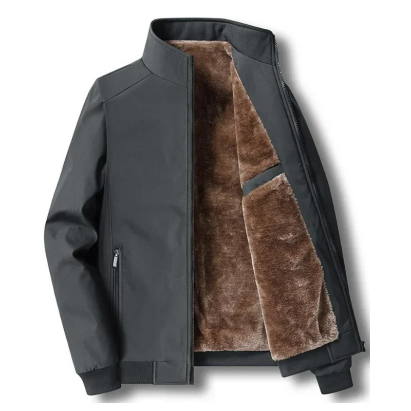 Men’s Fleece-Lined Winter Jacket-Bon Voyage Vintage