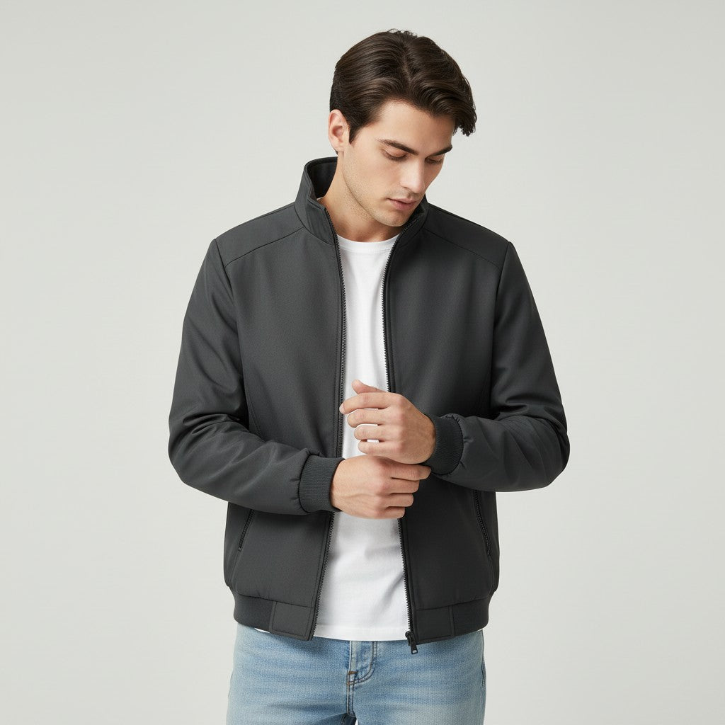 Men’s Fleece-Lined Winter Jacket-Bon Voyage Vintage