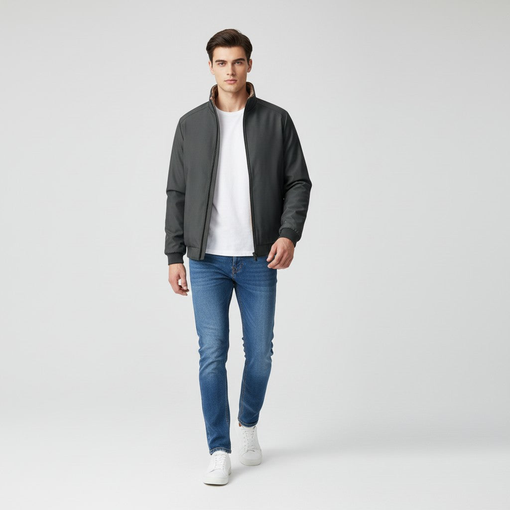 Men’s Fleece-Lined Winter Jacket-Bon Voyage Vintage