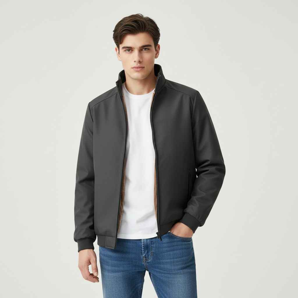 Men’s Fleece-Lined Winter Jacket-Bon Voyage Vintage