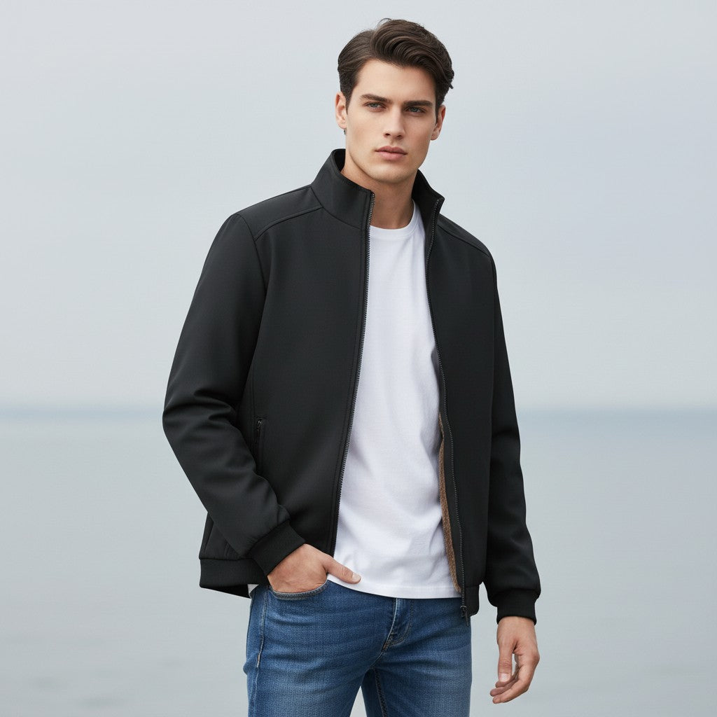 Men’s Fleece-Lined Winter Jacket-Bon Voyage Vintage