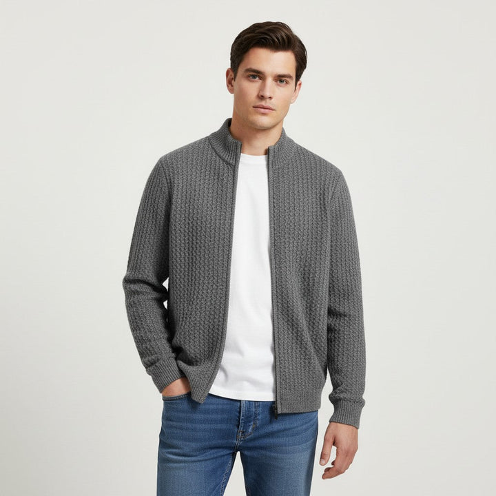 Men’s Full-Zip Lightweight Wool Vest-Bon Voyage Vintage