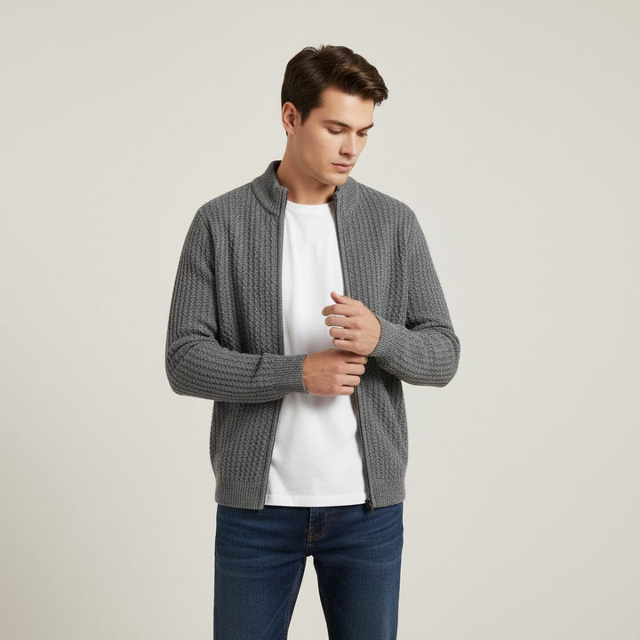 Men’s Full-Zip Lightweight Wool Vest-Bon Voyage Vintage