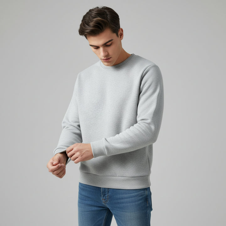Men’s Heavyweight Winter Pullover Sweater Round Neck Warm Knitwear-Bon Voyage Vintage
