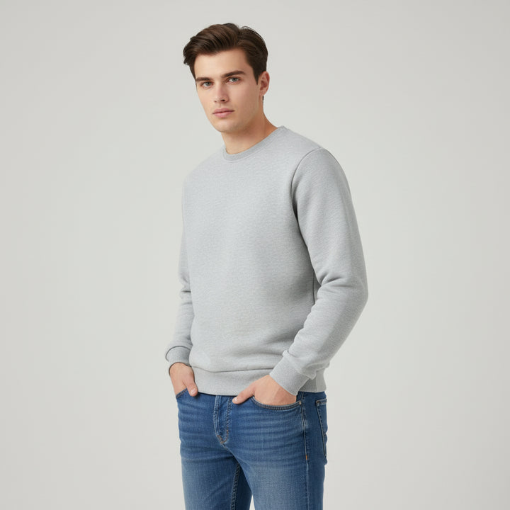 Men’s Heavyweight Winter Pullover Sweater Round Neck Warm Knitwear-Bon Voyage Vintage