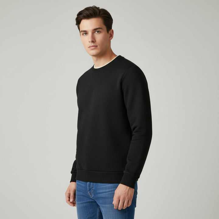 Men’s Heavyweight Winter Pullover Sweater Round Neck Warm Knitwear-Bon Voyage Vintage