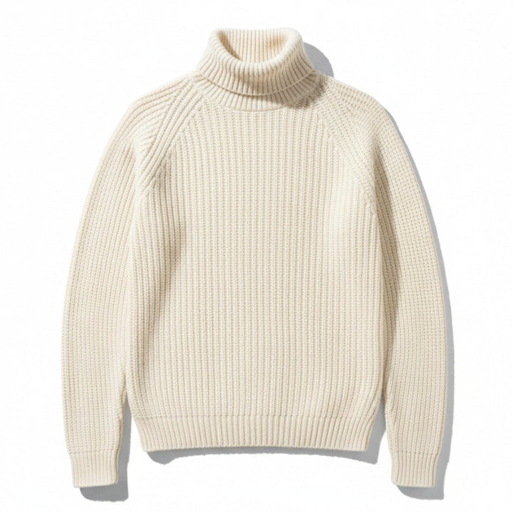 Men’s Knitted Turtleneck Sweater Long Sleeve Winter Pullover-Bon Voyage Vintage