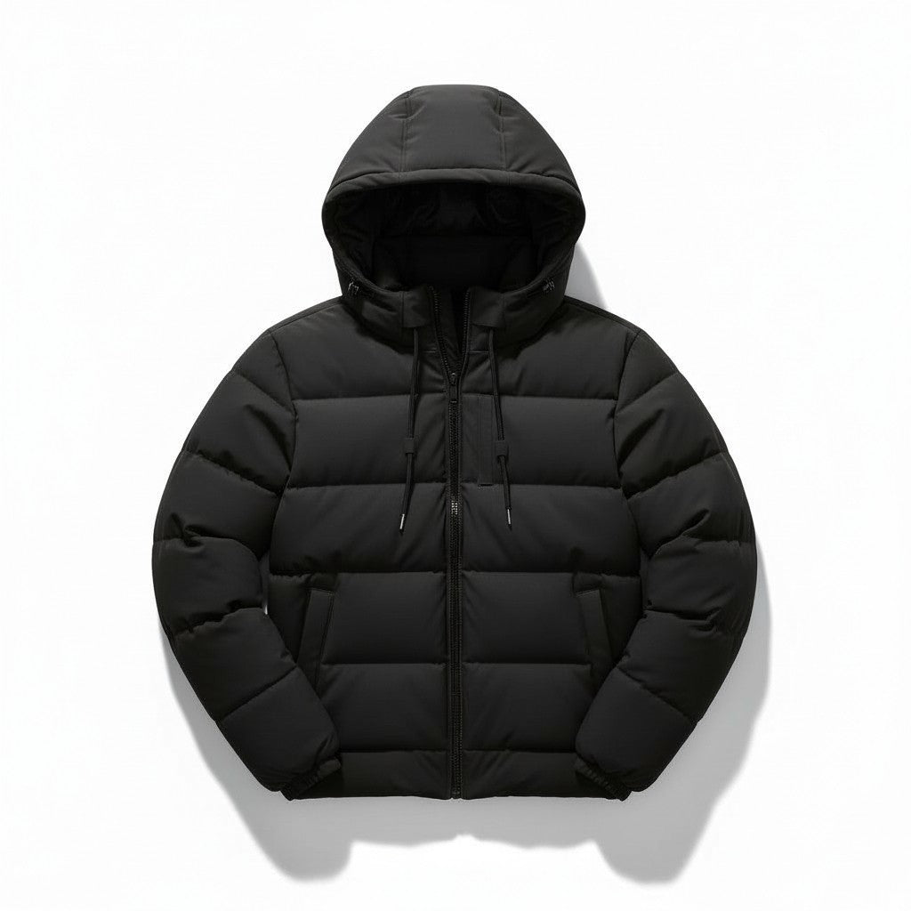 Men’s Lightweight Hooded Puffer Jacket-Bon Voyage Vintage