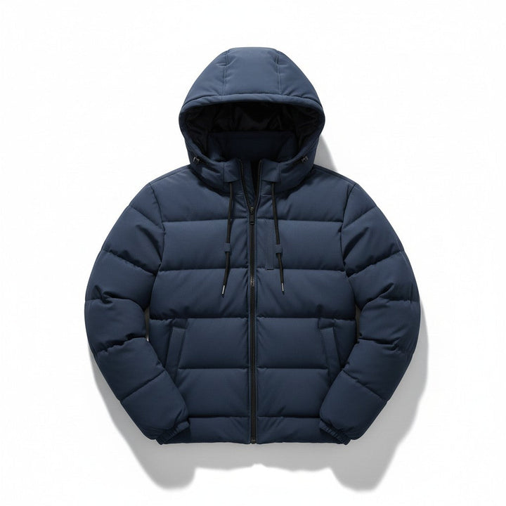 Men’s Lightweight Hooded Puffer Jacket-Bon Voyage Vintage