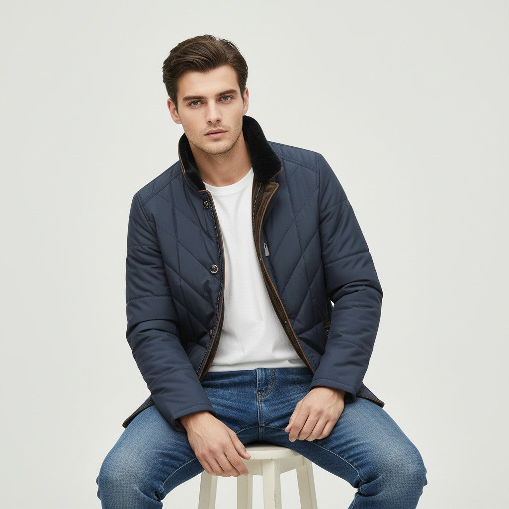Men’s Lightweight Winter Jacket Stylish Cold Weather Outerwear-Bon Voyage Vintage