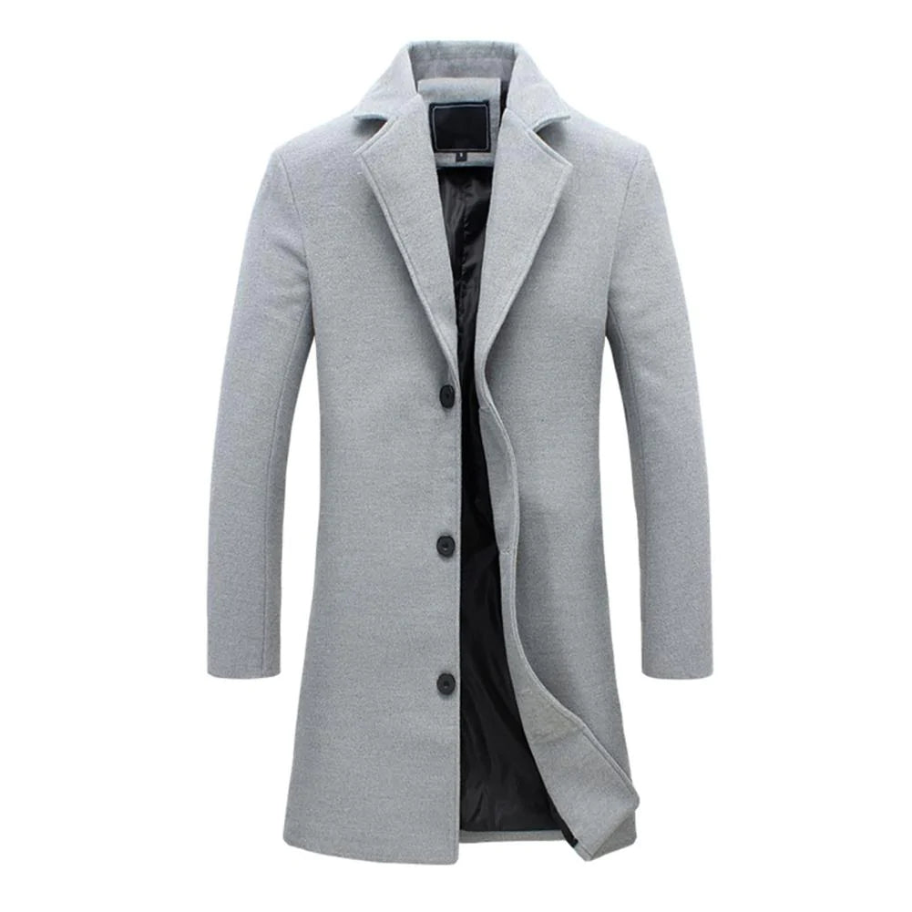 Men’s Long Winter Coat Cotton Cold-Weather Overcoat-Bon Voyage Vintage