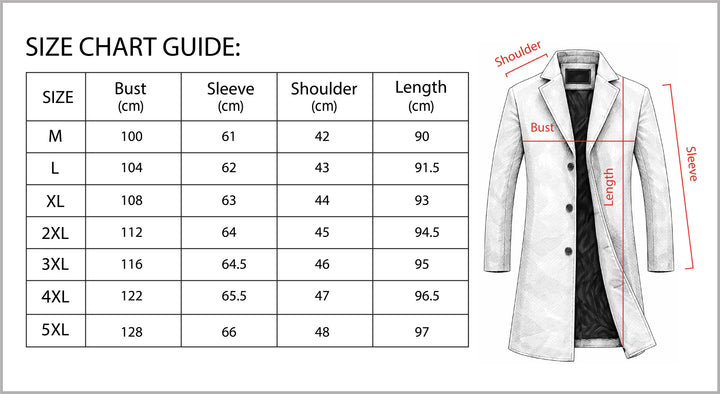 Men’s Long Winter Coat Cotton Cold-Weather Overcoat-Bon Voyage Vintage