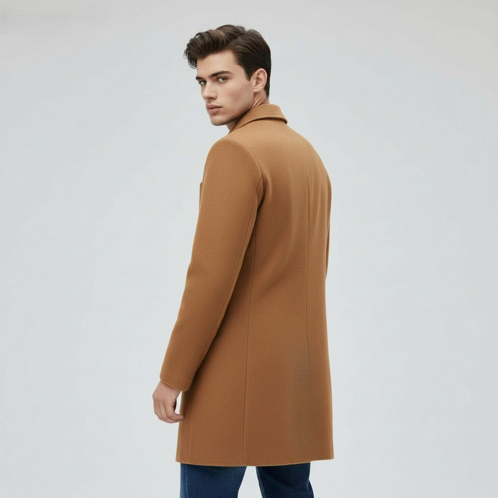 Men’s Long Winter Coat Cotton Cold-Weather Overcoat-Bon Voyage Vintage