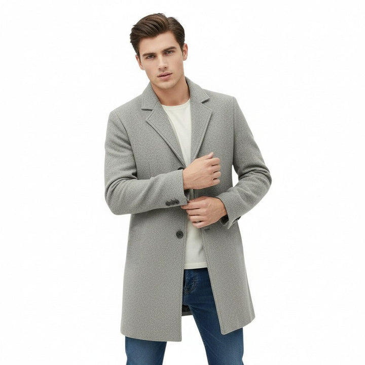 Men’s Long Winter Coat Cotton Cold-Weather Overcoat-Bon Voyage Vintage