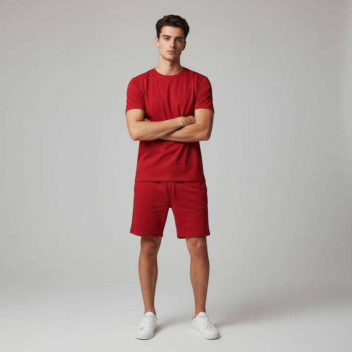Men’s Short Sleeve T-Shirt and Shorts Set-Bon Voyage Vintage