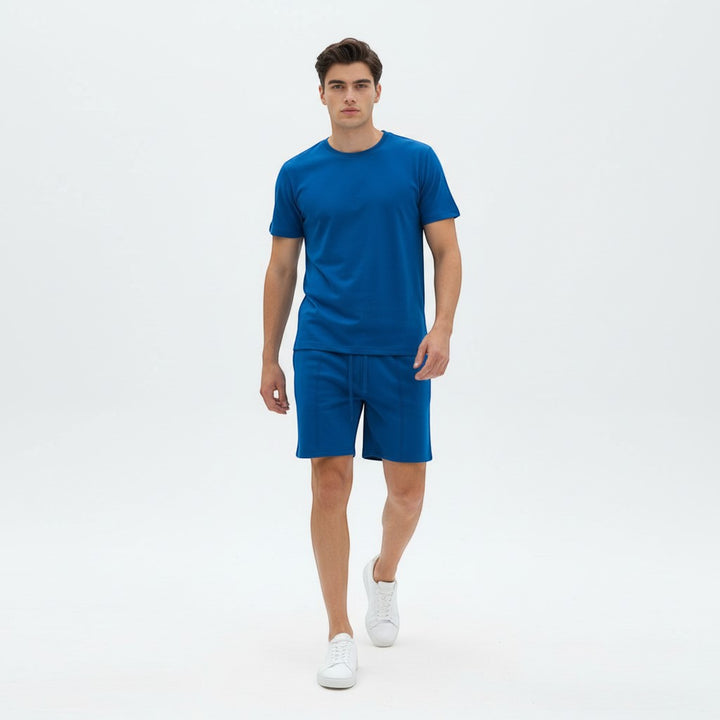 Men’s Short Sleeve T-Shirt and Shorts Set-Bon Voyage Vintage