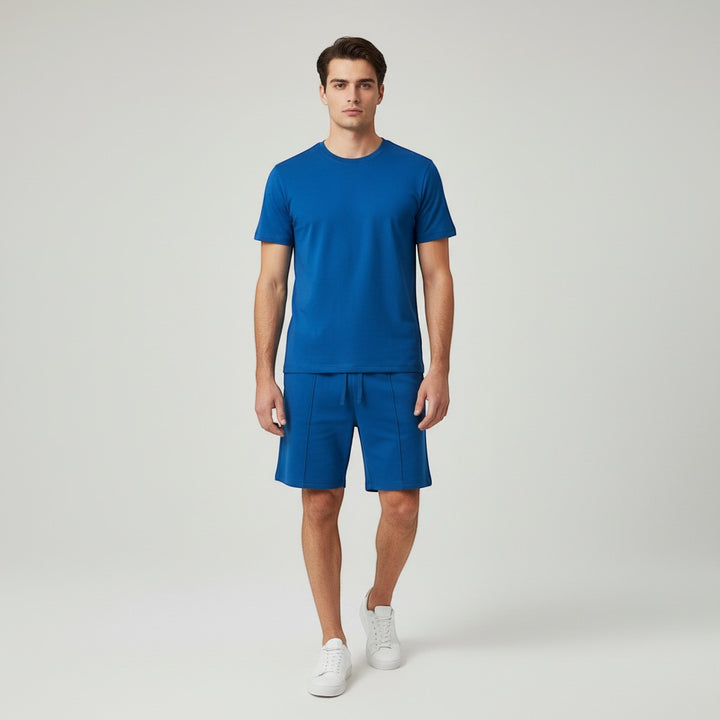 Men’s Short Sleeve T-Shirt and Shorts Set-Bon Voyage Vintage