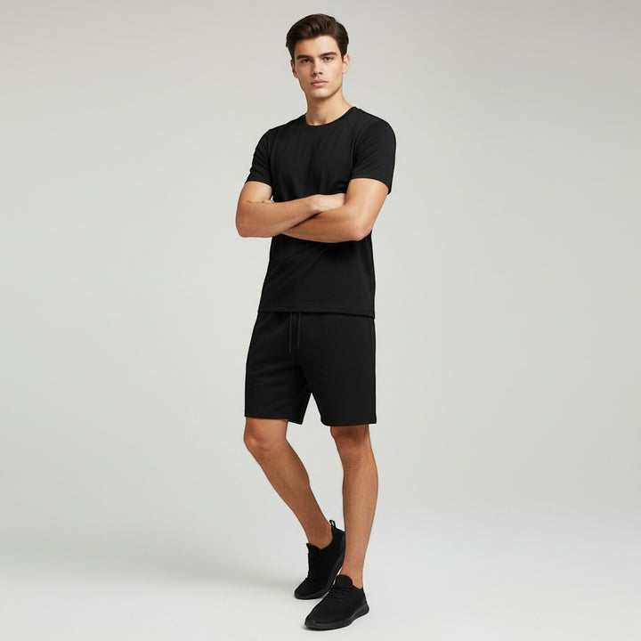 Men’s Short Sleeve T-Shirt and Shorts Set-Bon Voyage Vintage