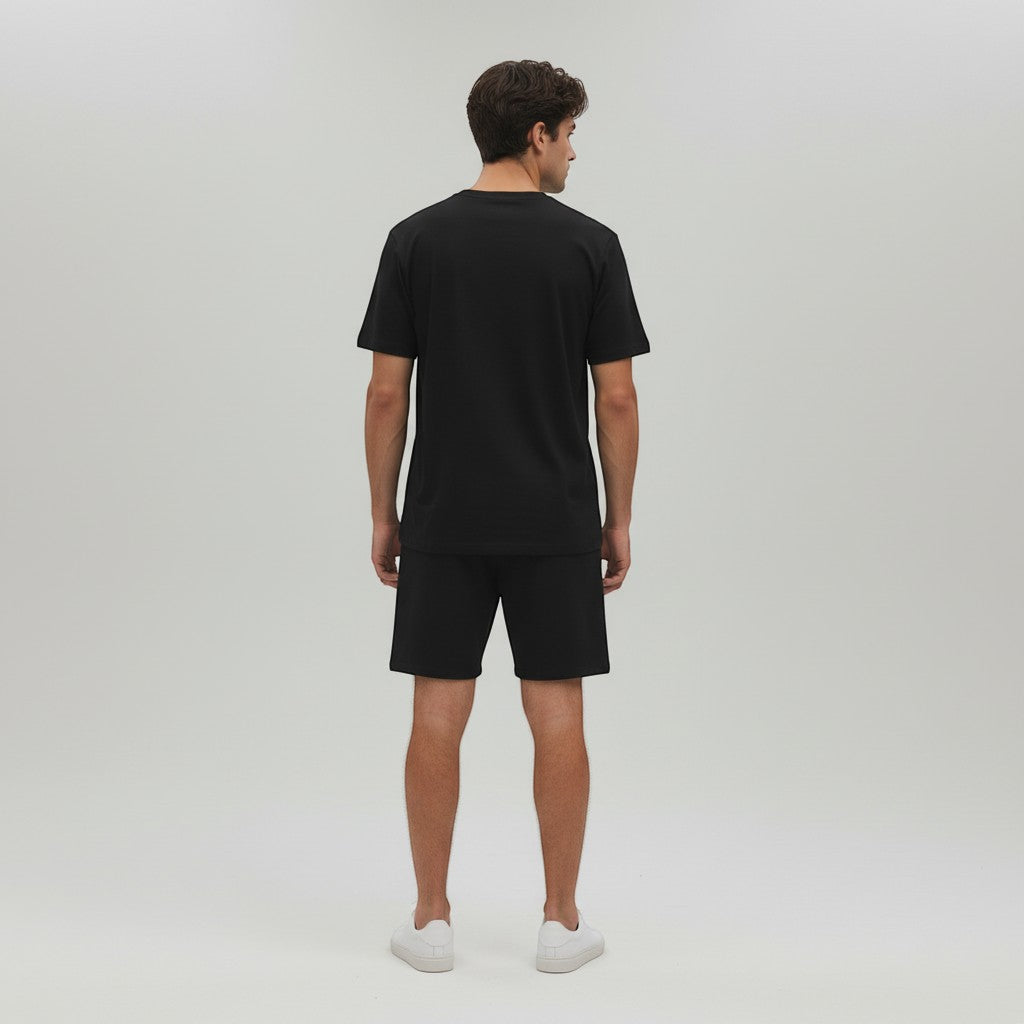 Men’s Short Sleeve T-Shirt and Shorts Set-Bon Voyage Vintage