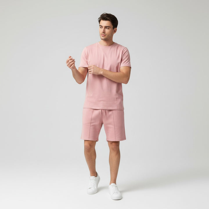 Men’s Short Sleeve T-Shirt and Shorts Set-Bon Voyage Vintage