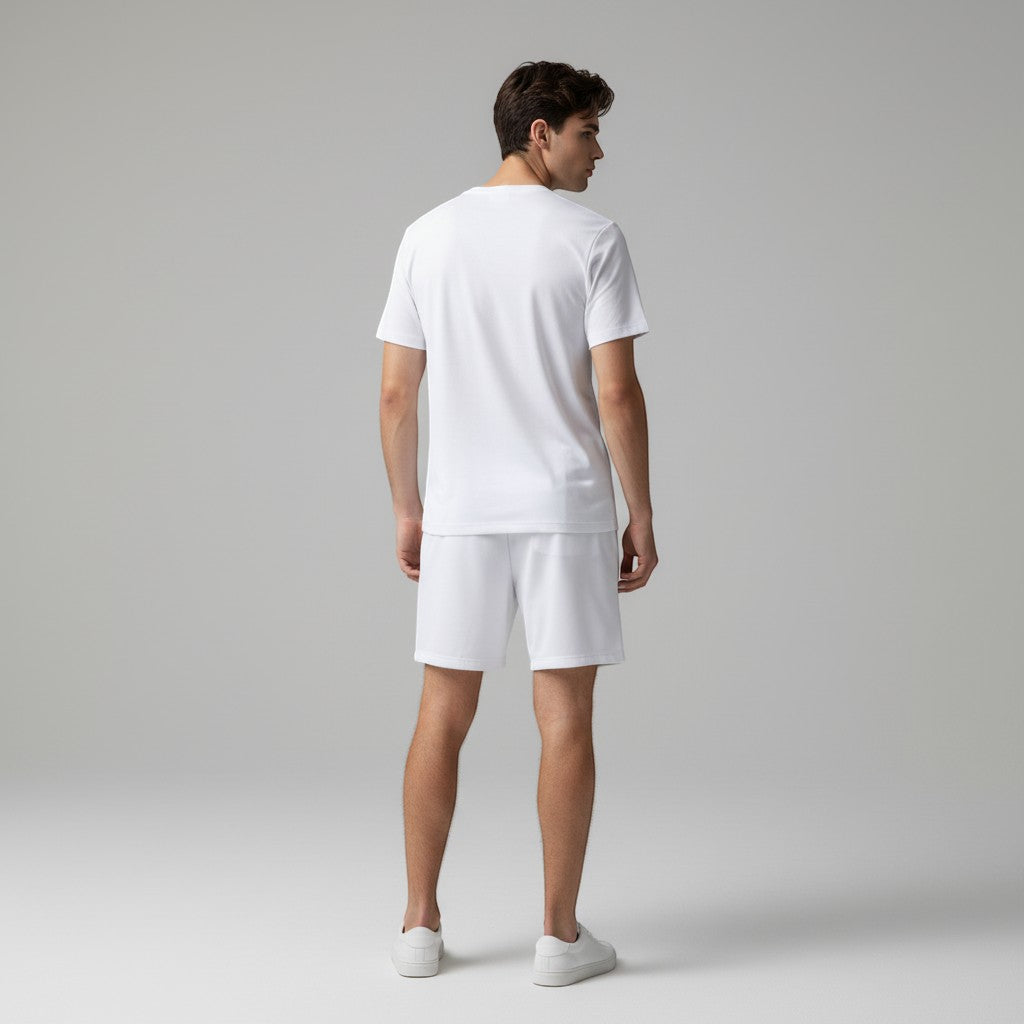 Men’s Short Sleeve T-Shirt and Shorts Set-Bon Voyage Vintage