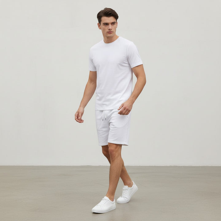 Men’s Short Sleeve T-Shirt and Shorts Set-Bon Voyage Vintage
