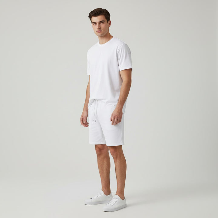 Men’s Short Sleeve T-Shirt and Shorts Set-Bon Voyage Vintage