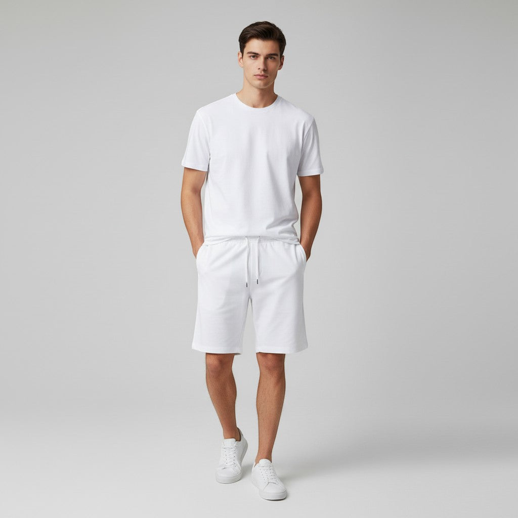 Men’s Short Sleeve T-Shirt and Shorts Set-Bon Voyage Vintage